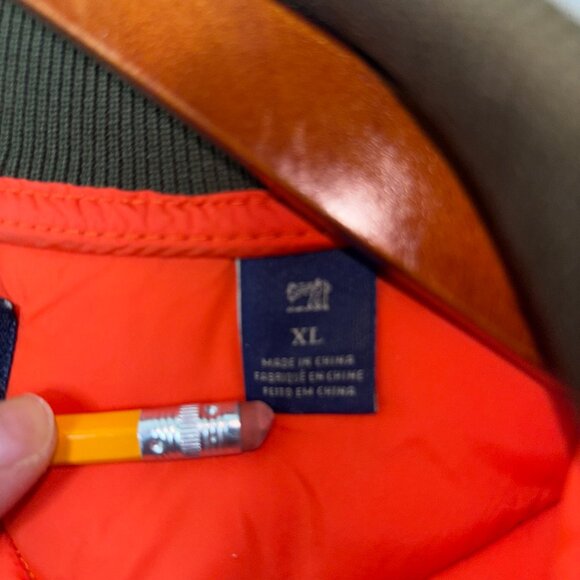 Scotch & Soda Men's Quilted Utility Vest Men’s Green Bomber Hunting Orange XL - Picture 6 of 14